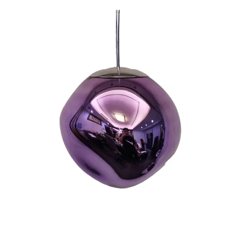 Modern Glass Pendant Light with PVC Lava Design for Nordic Loft Style Home Decor and LED Ceiling Illumination
