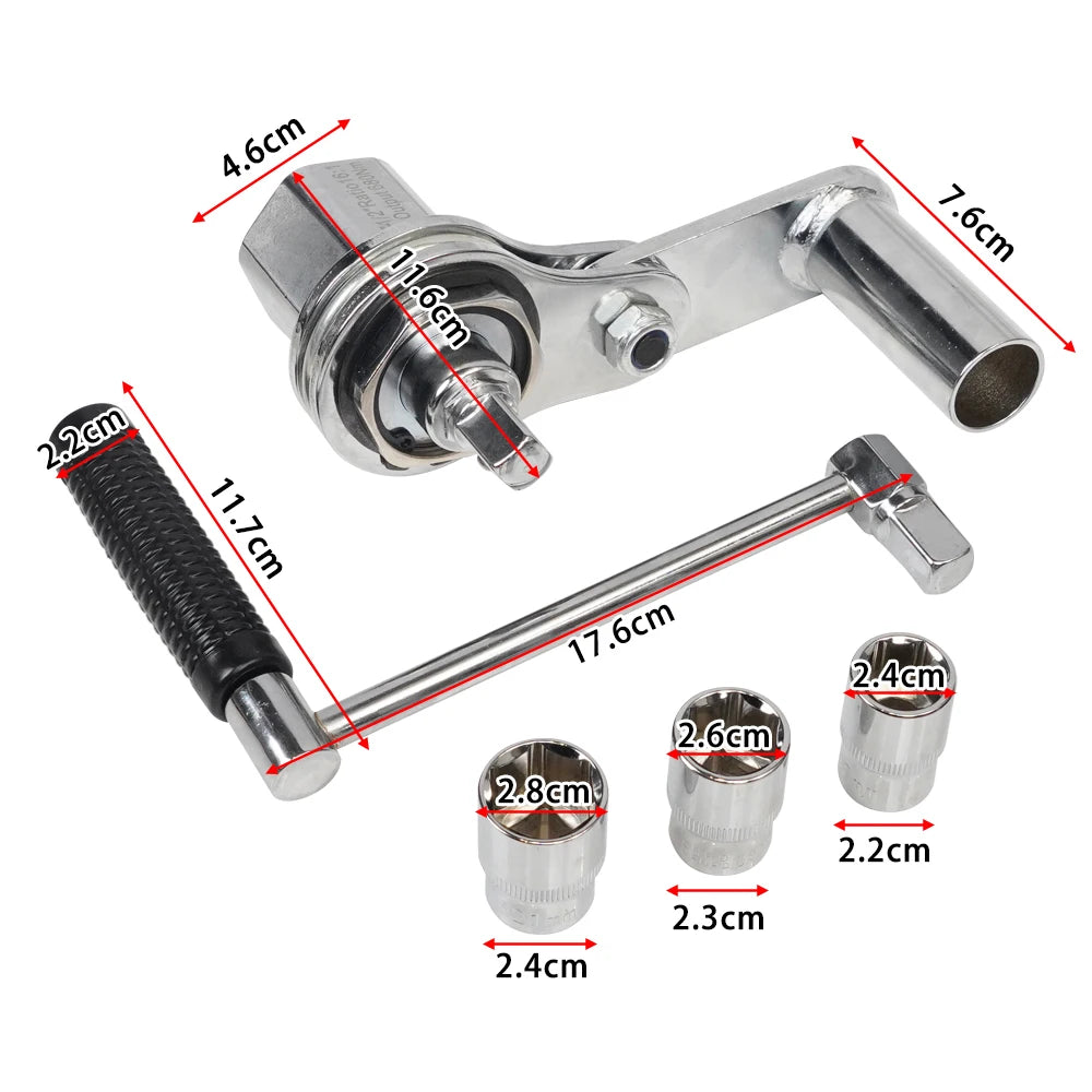 Torque Multiplier Wrench Kit 1/2" Torsional Torque Multiplier Wrench Lug Nut Remover Tool with 17mm/19mm/21mm Sockets