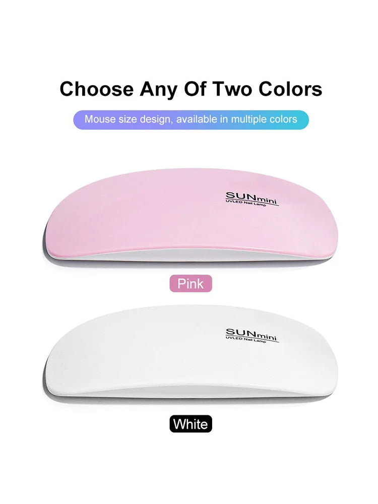 6W Mini Nail Dryer Machine Portable UV Lamp With USB Cable