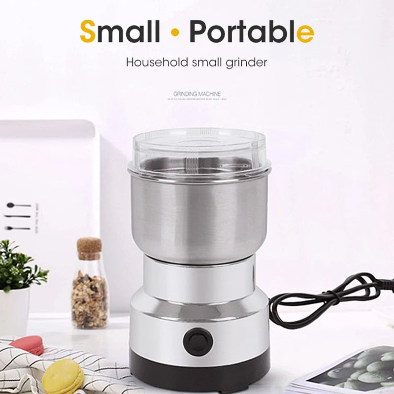 Mini Electric Grinder Household 300ml Ultrafine Food Pulverizer Coffee Spice Grain Mill 2/4 Blades