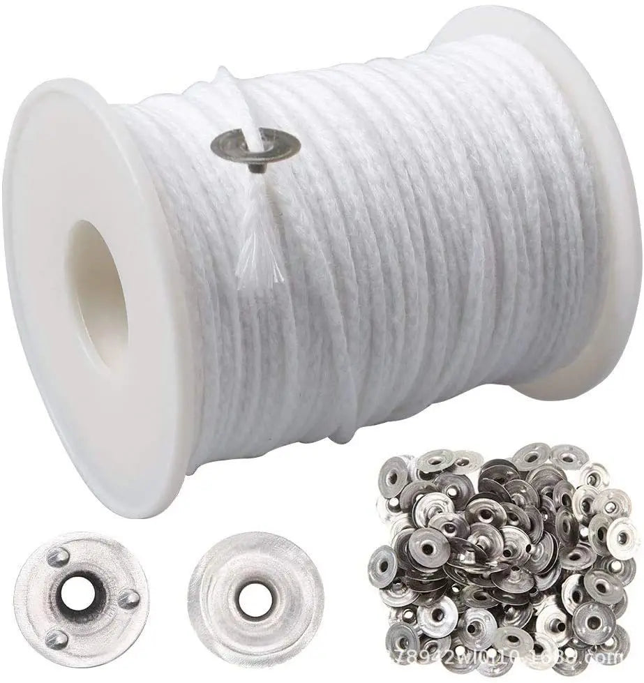 DIY Wax Core 61 M Long Cotton Woven Candle Lamp Wick Kit