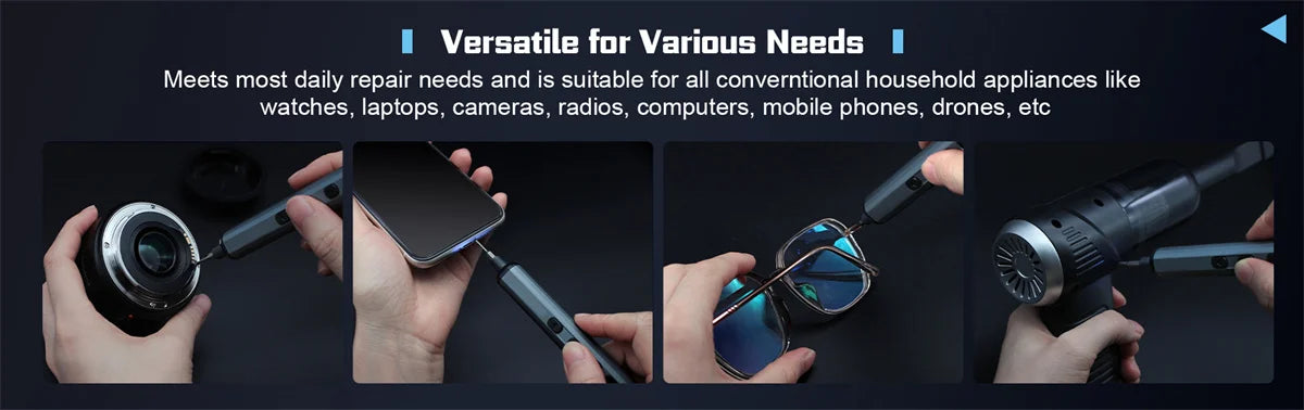 68-in-1 Precision Electric Screwdriver Set with 64 Bits and 5 Torque Settings for iPhone Watch Camera PC