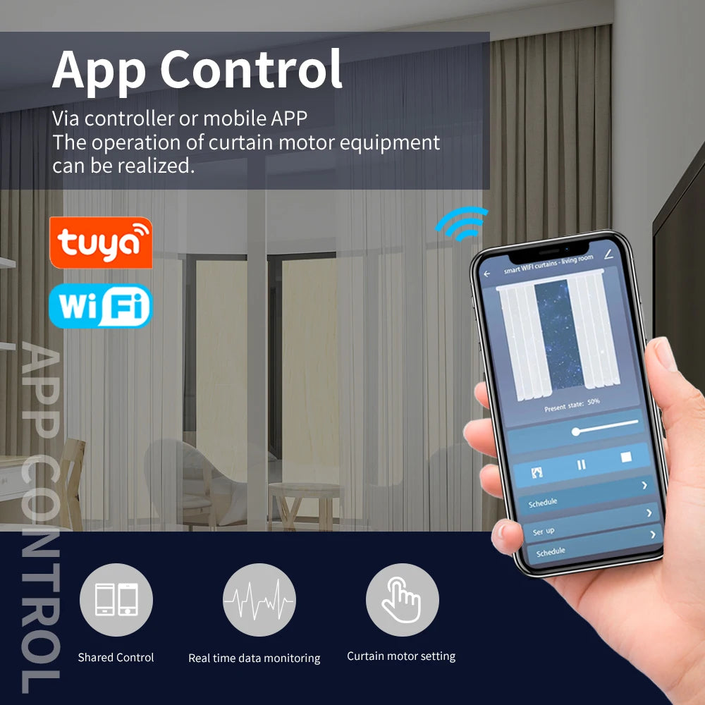 Motores de cortina inteligentes eléctricos Tuya WiFi/ZigBee Motor de persiana inteligente con control remoto RF Alexa Echo Asistente de Google 225MM