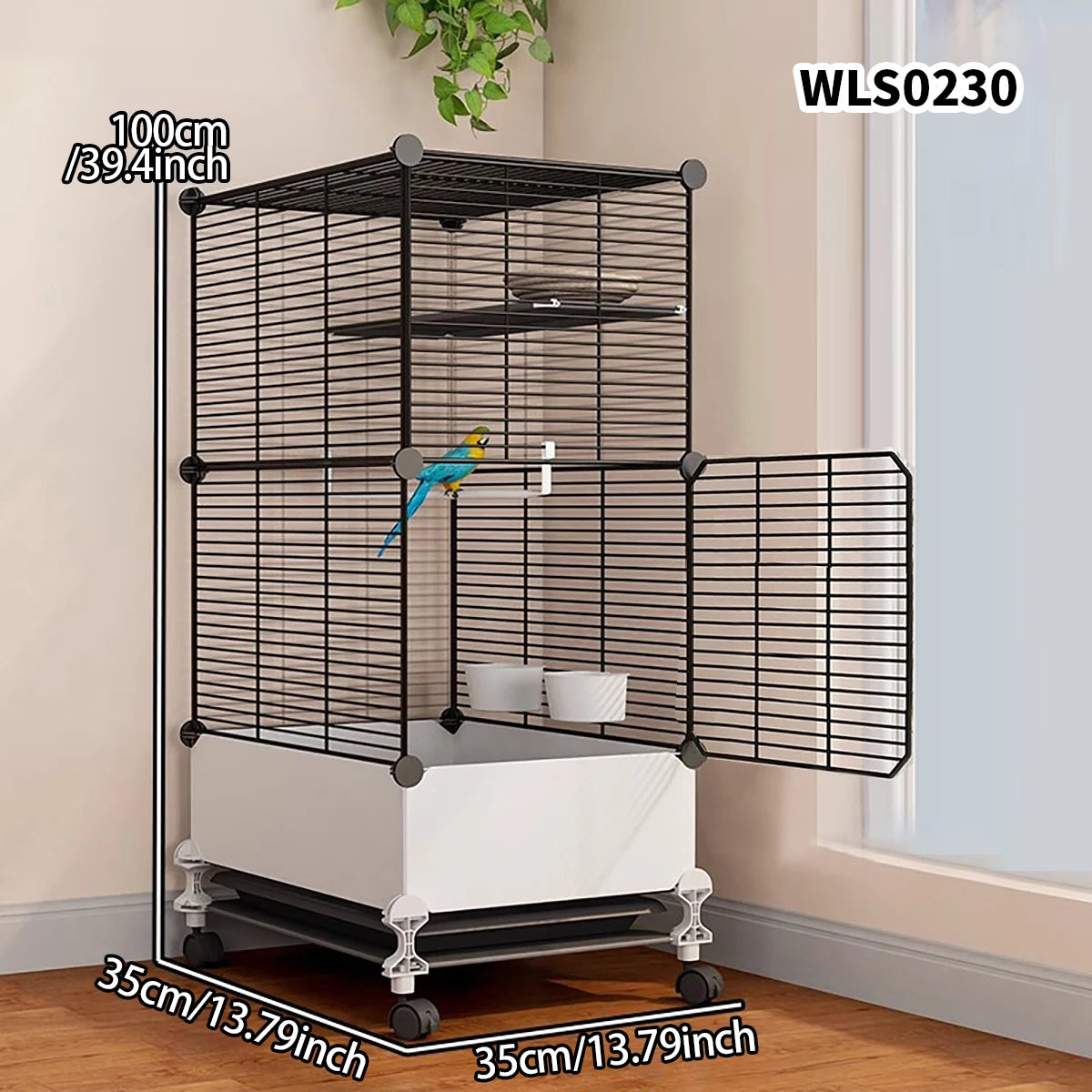 Household Bird Cage with Tray Large Tiger Skin Black Phoenix Peony Starling Special Parrot Cage New Luxury House