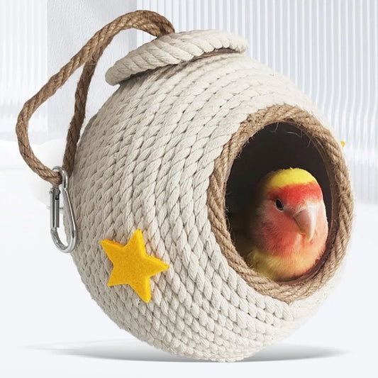 Bird Supplies Wear-resistant Coconut Husk Bird Cages Bite Resistant Mini Hamster Bed Comfortable Hanging Squirrel Bed Garden