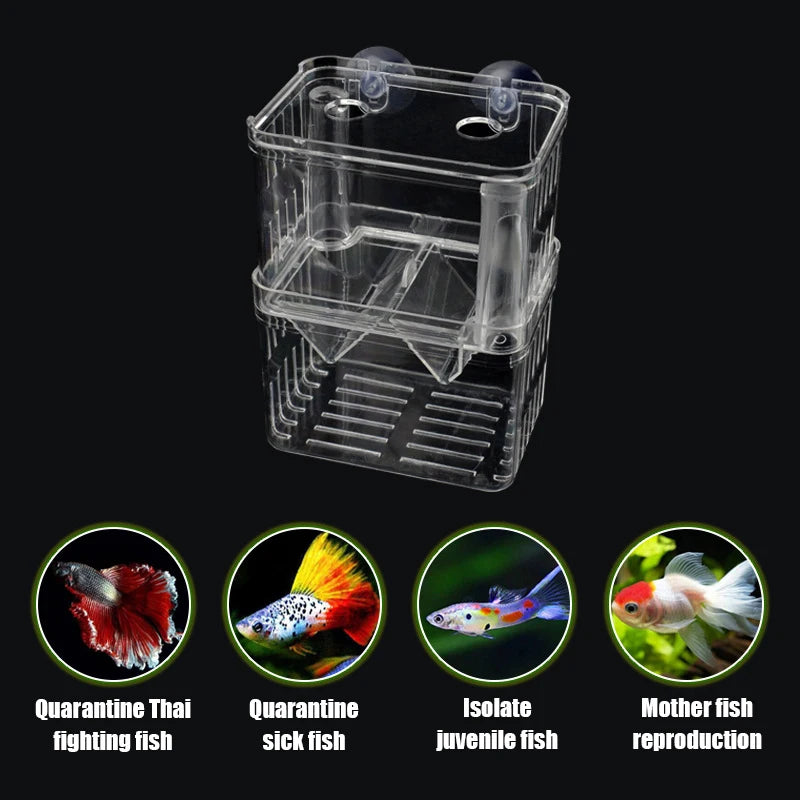 1PC Aquarium Fish Breeder Box Durable Betta Fish Tank Fish Breeding Isolation Box Hatching Incubator Box For Baby Fish Shrimp