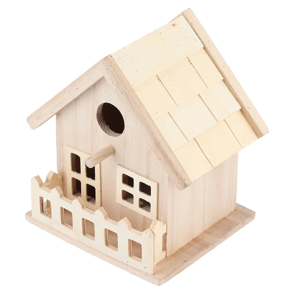 Outdoor Wooden Bird House Nests Hanging Birds Parrots Resting Breeding Box Decoration Pet Products For Bird Nests Breeding