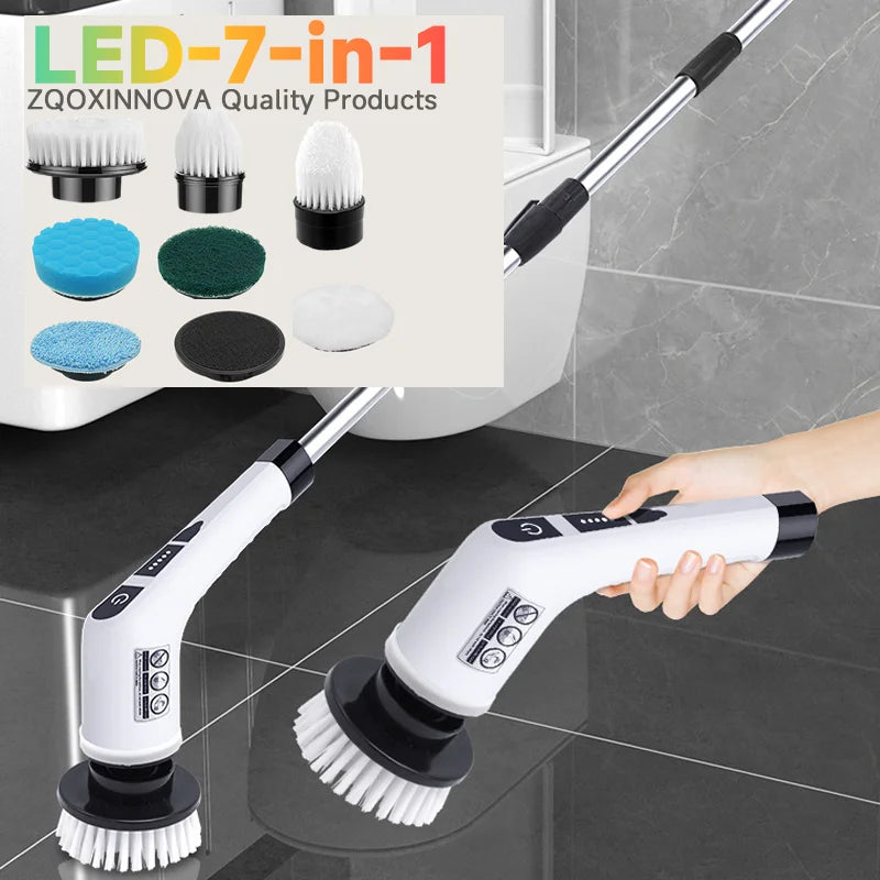 Cordless Electric Spin Scrubber for Home Cleaning Multipurpose Brush for Kitchen Bathroom and Toilet