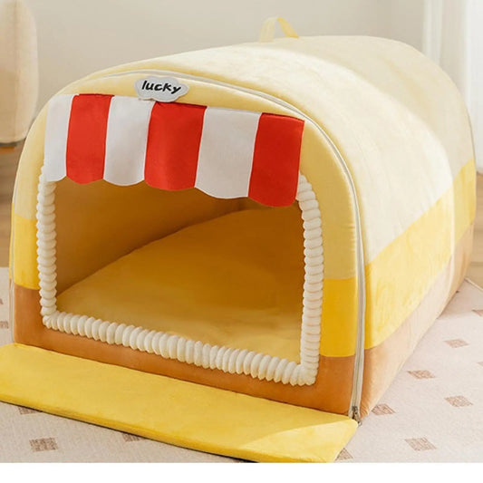 Warm Dog House Removable & Washable Soft and Comfortable Windproof Portable House for Indoor Home Use Pup Kitty Small Sized Pets