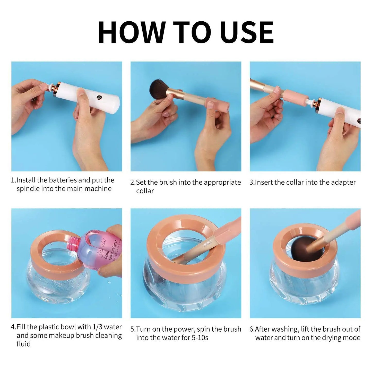 Professional 1PC Electric Makeup Brush Cleaner Fast Drying