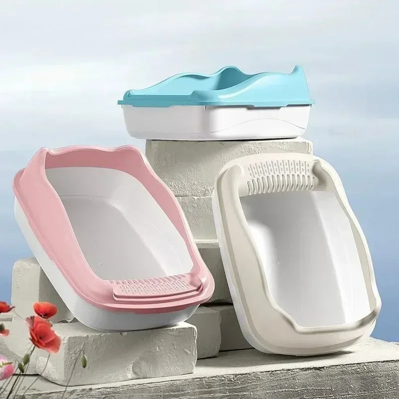 Cat Litter Box Small Size Pet Sandbox Anti-Splash Toilet