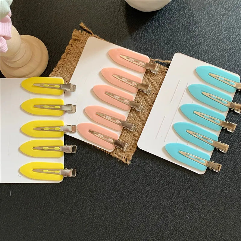 5/10pcs/set No Crease Basic Hair Clips For Women Girls Hair Styling Makeup No Bend Hairpins Barrettes Fashion Hair Accessories