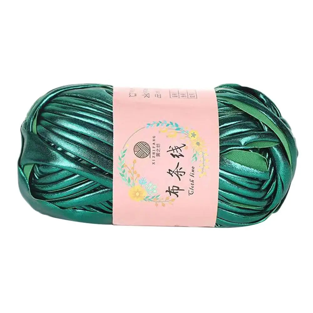 Imitation Leather Crochet Yarn For DIY Hand Knitting Magic Color