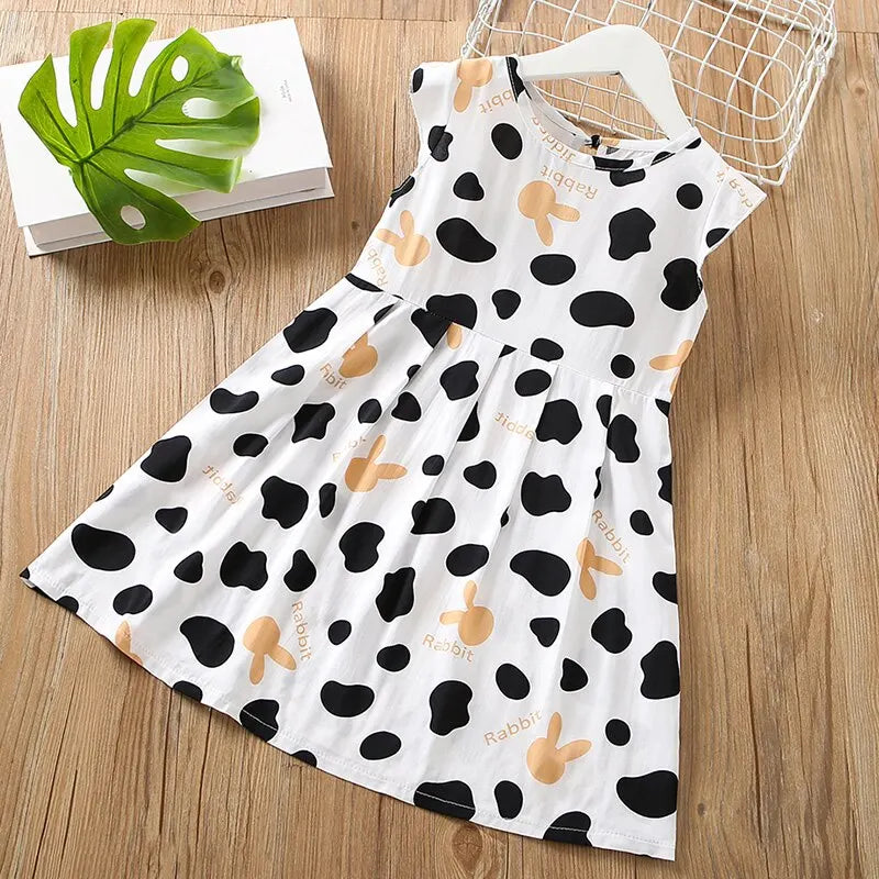 Girl's Dress New Style Big Child Princess Skirt Summer Sleeveless CHILDREN'S Dress Vest Skirt