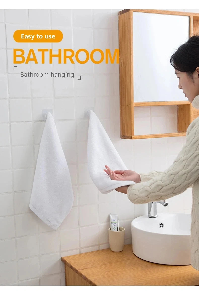 5/10/20Pcs Self-Adhesive Transparent Wall Hooks for Kitchen Bathroom Towel Key Rack