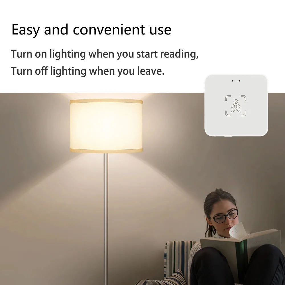 Sensor de presencia humana inteligente WiFi/Zigbee, detección de luminancia/distancia, automatización del hogar Tuya Smart Life, para Z2M Alexa, Google