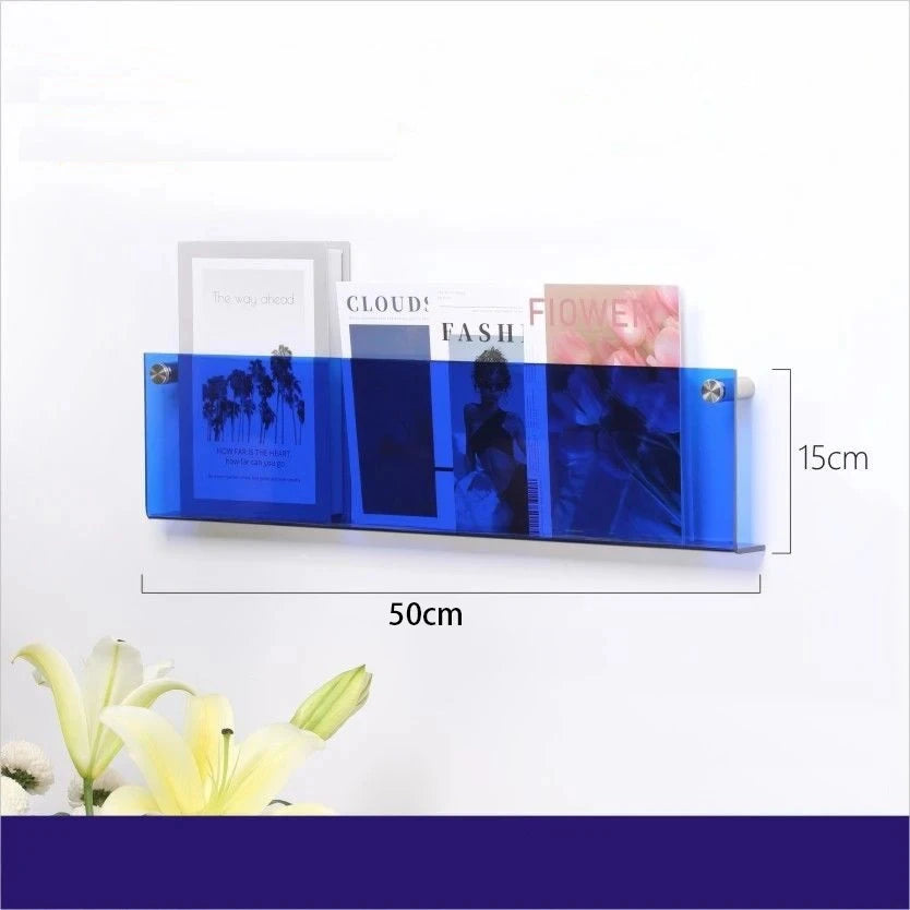 Acrylic Floating Bookshelf Wall Shelf in 10 Stylish Colors