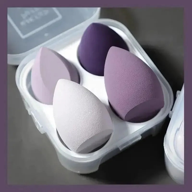 4PCS Ombre Makeup Sponge Set - Latex-Free Blenders for Travel