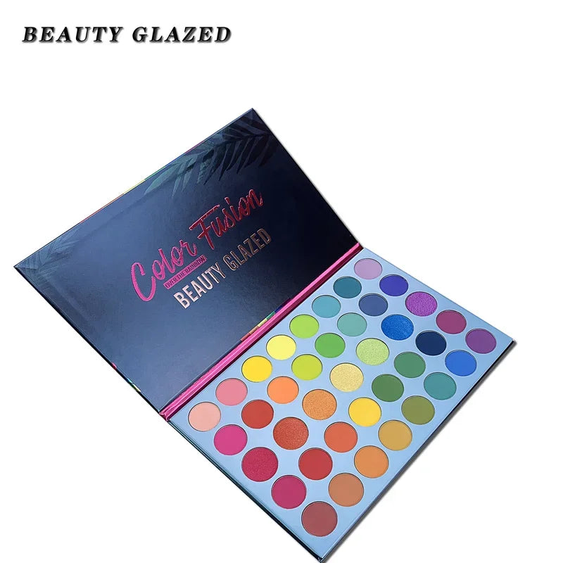 Beauty Glazed 39 Color Rainbow Eyeshadow Palette Long Lasting Neon Glitter Eye Makeup Cosmetics