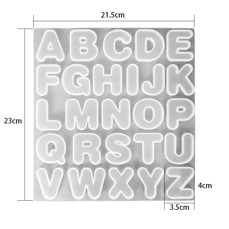 Alphabet Epoxy Resin Silicone Mold for DIY Jewelry Crafts