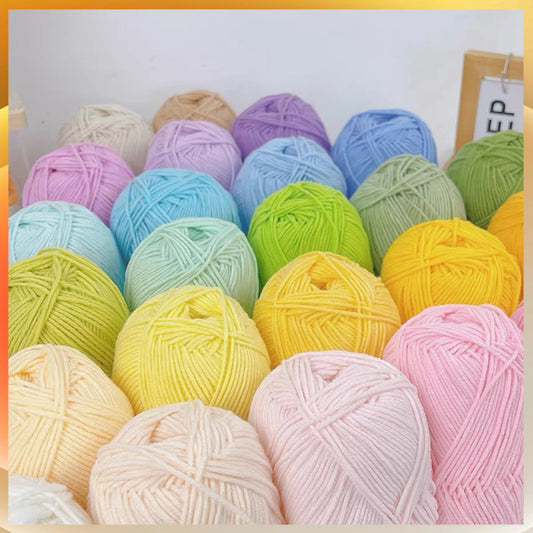 A1-1 50g Set Soft Milk Cotton Yarn for Knitting and Crochet
