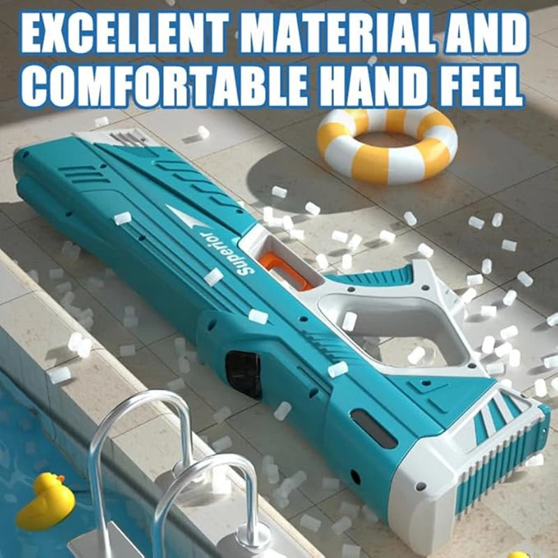 Full Automatic Electric Water Gun 43cm Portable Summer Toy for Kids and Adults Outdoor Water Battles