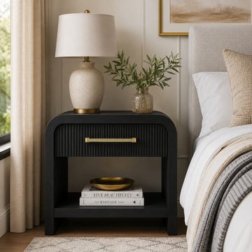 24" End Table with USB by Picket House Furnishings - Black