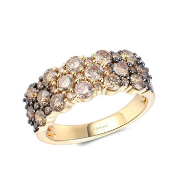 Le Vian Women's 1.8 ct. Chocolate Ombré Diamond Ring in 14K Honey Gold - Size 7