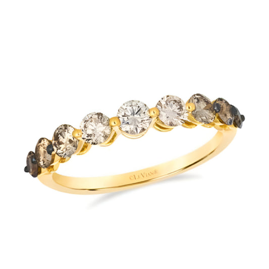 Le Vian Women's 1 ct. Chocolate Ombré Diamond Ring in 14K Honey Gold - Size 7