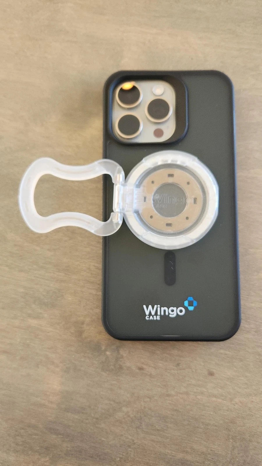 Soporte y agarre para teléfono WingoCase Perch 3.0, transparente