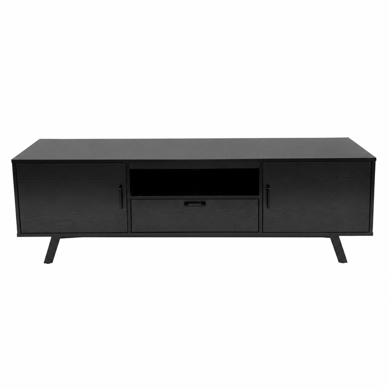 TV Console Cabinet for TVs up to 75" with 2 doors by Lumi  - Black