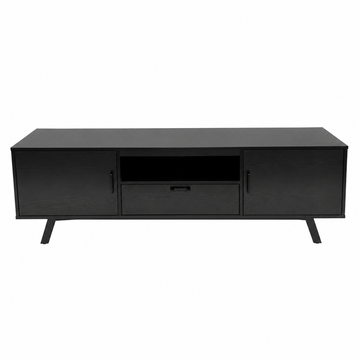 Consola de TV para televisores de hasta 75" con 2 puertas de Lumi - Negro
