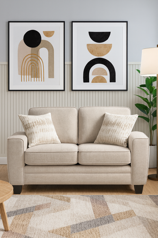 Zander 61" Loveseat with Decorative Pillows by Homelegance - Gray