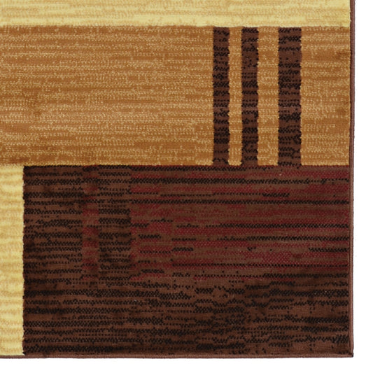 Powell Capri 4' x 7' Rectangle Rug, Burgundy/Beige