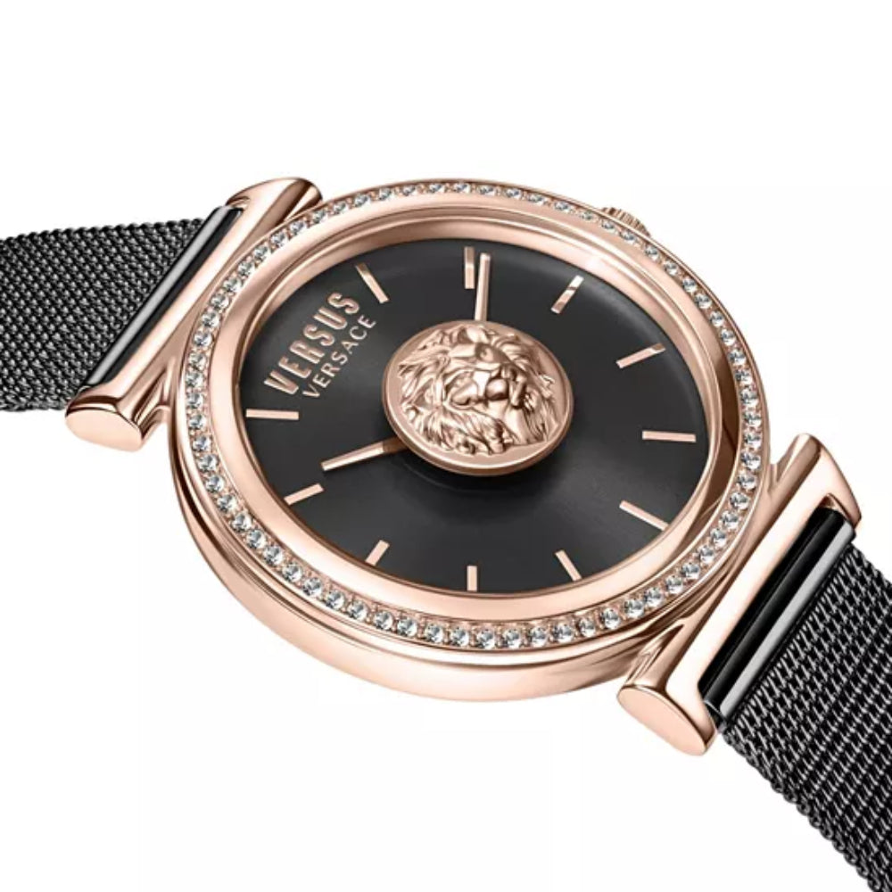 Versus Versace Brick Lane Women's 34 mm Bracelet Watch - Black Dial