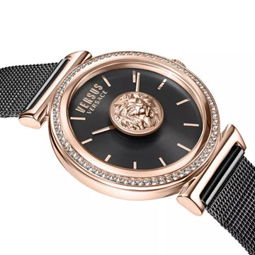 Versus Versace Brick Lane Women's 34 mm Bracelet Watch - Black Dial