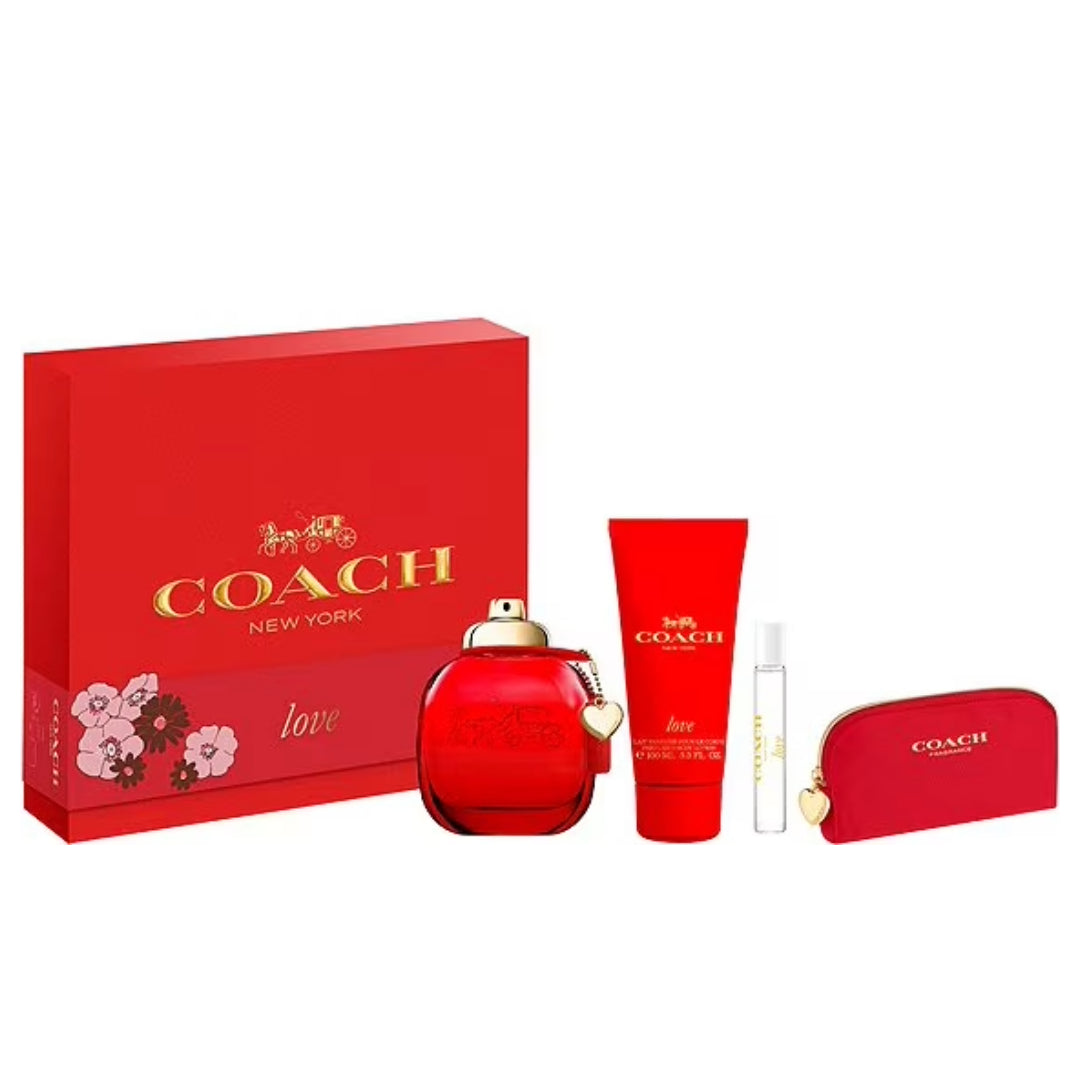 Coach Love Eau De Parfum 4 Piece Gift Set