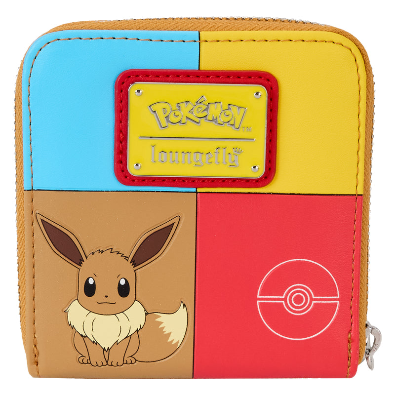 Loungefly Pokémon Color Block Starters Zip Around Wallet - Multicolor