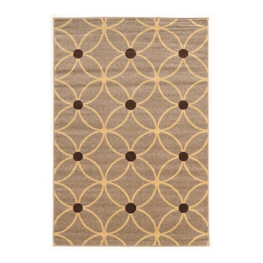 Powell Claremont Cylinder 5' x 7' Rectangle Rug, Beige/Brown