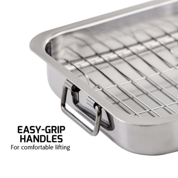 Ovente CWR23131S 13" Roasting Pan - Silver