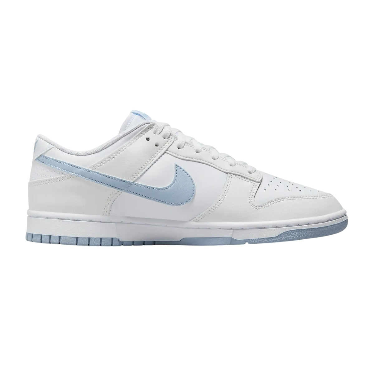 Nike Men's Dunk Low Retro Sneakers (Size 12) - White/Light Armory Blue