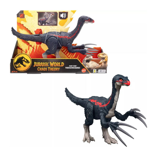 Jurassic World Slash N Roar Therizinosaurus Dinosaur Figure - Dark Navy Blue/Gray