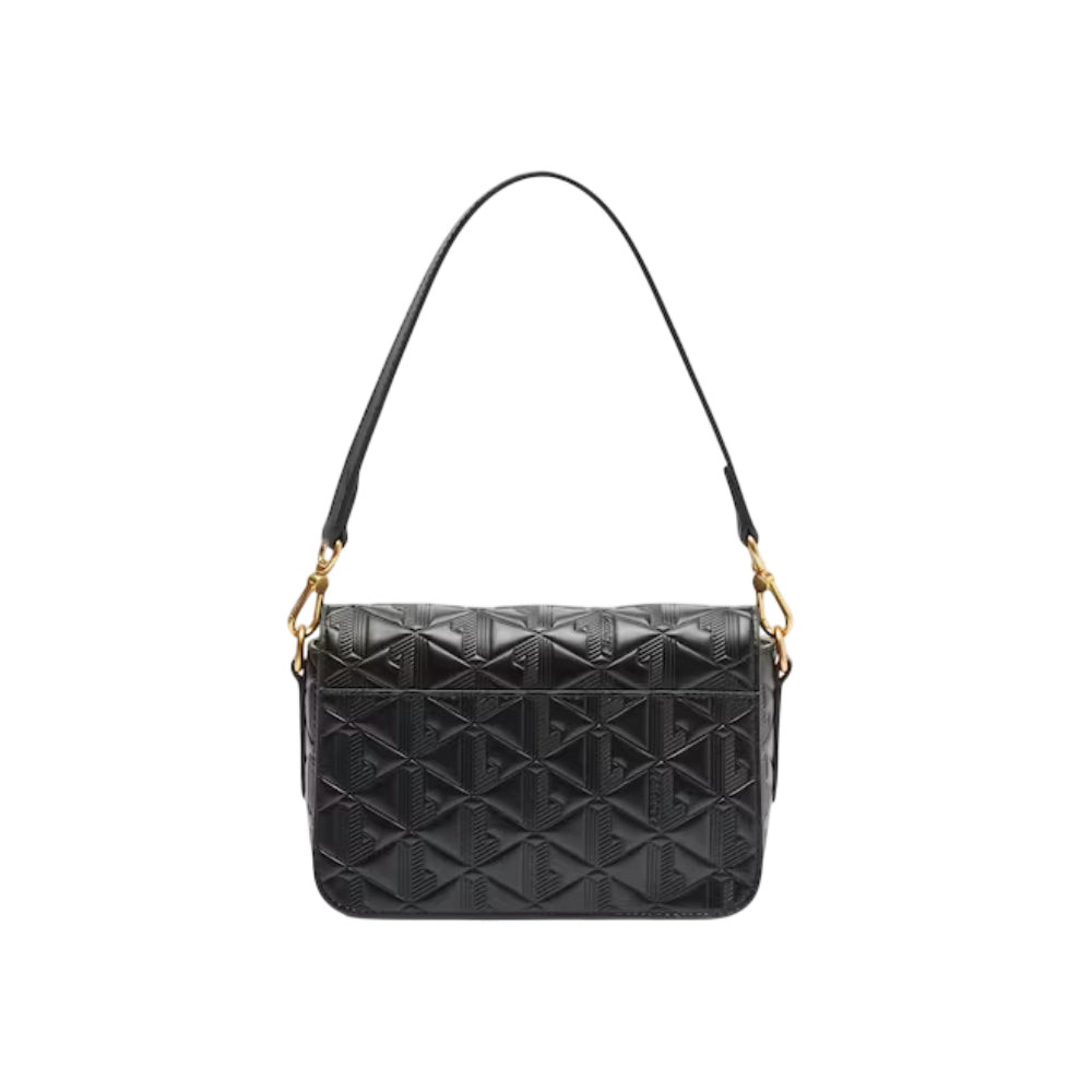 Lacoste Maheki Embossed Shoulder Bag - Black