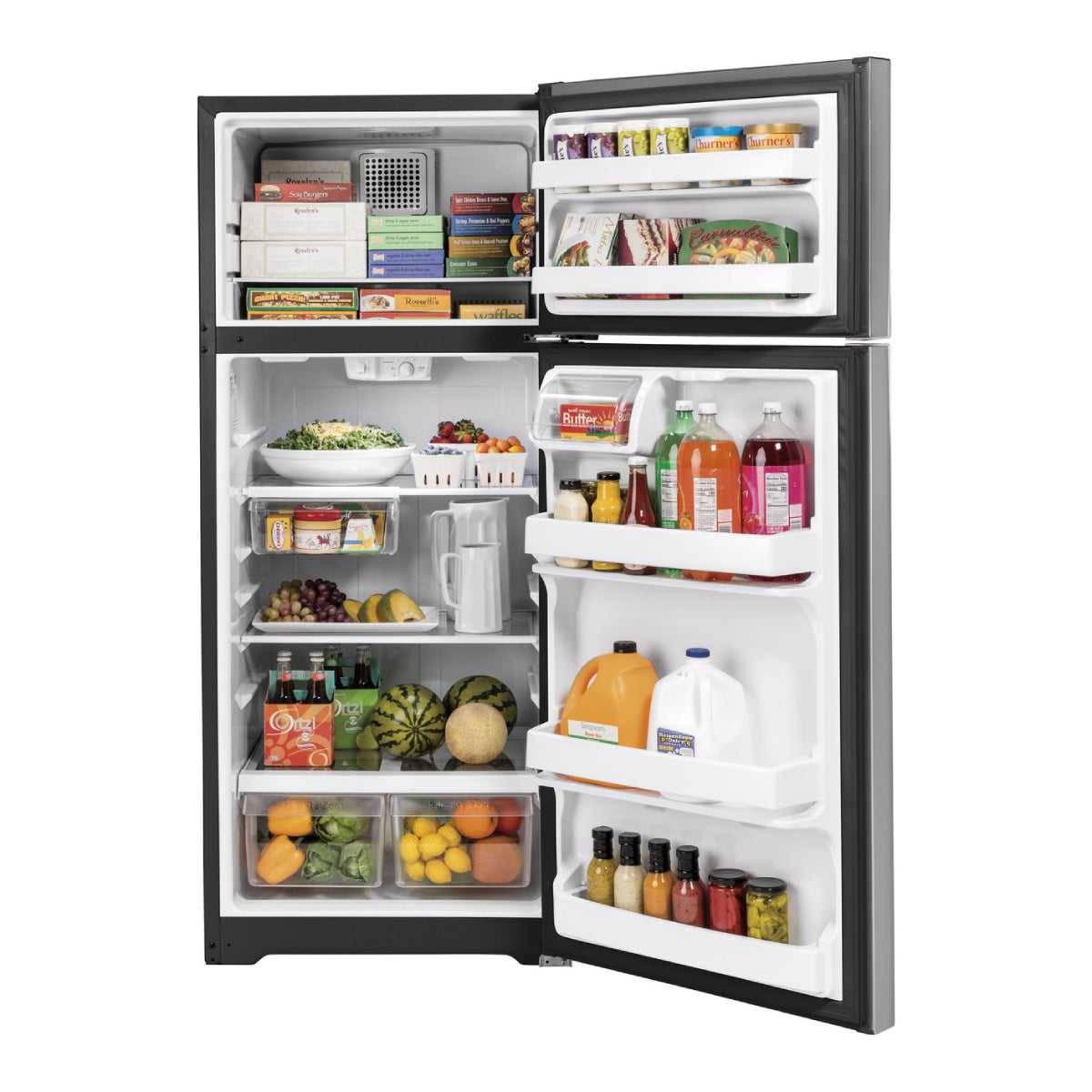 GE GTS18HYNRFS 17.5 cu. ft. Top-Freezer Refrigerator - Stainless Steel