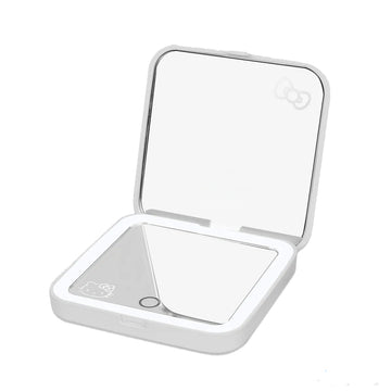 Impressions Vanity Hello Kitty Supercute Compact Mirror with Magnifying Mirror Top (White)
