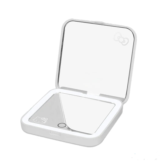 Impressions Vanity Hello Kitty Supercute Compact Mirror with Magnifying Mirror Top (White)