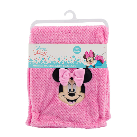 Disney 30" x 36" Minnie Mouse Waffle Throw Blanket - Pink