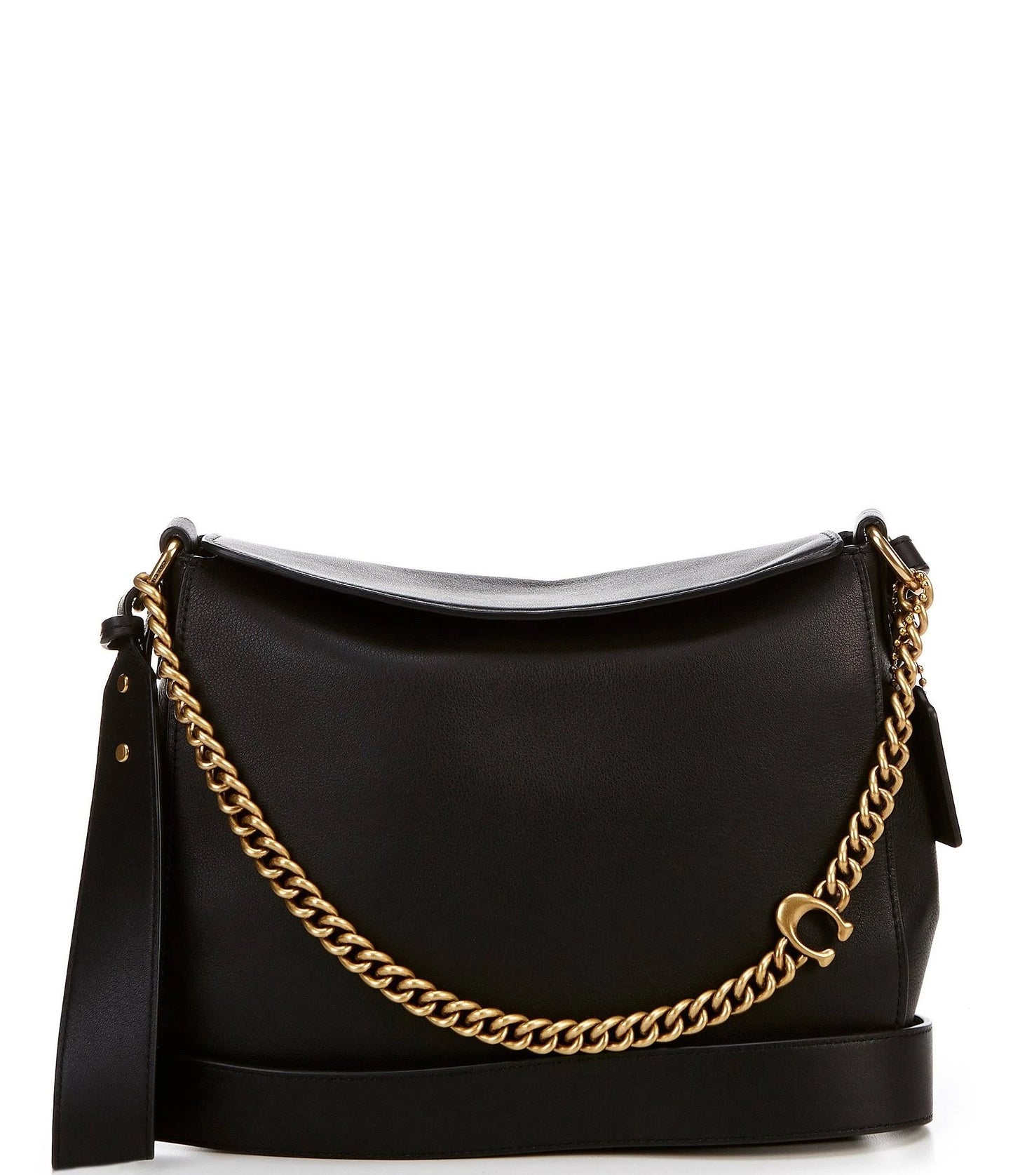 Coach Leather Signature Chain Hobo-B4/Black