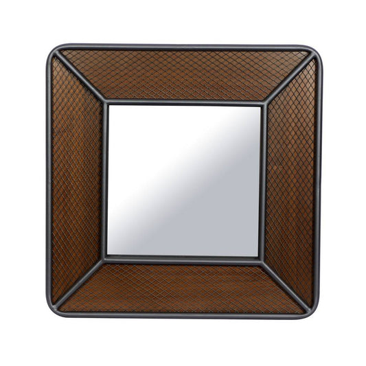 Metal Wood Wall Mirror