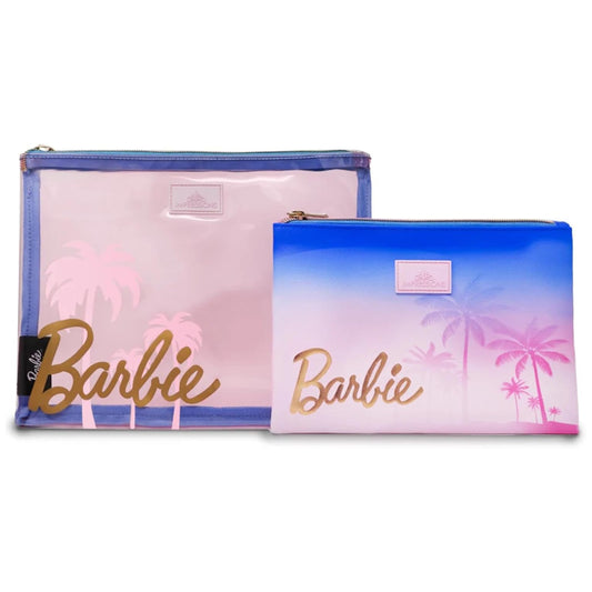Impressions Vanity Barbie Beach Dreams Cosmetic Pouch Set (2 Pieces) - Pink/Blue